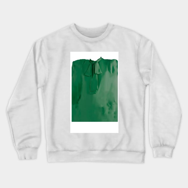 Green tie neck Crewneck Sweatshirt by bywhacky